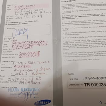 Samsung Paslanan Çamaşır Makinesi