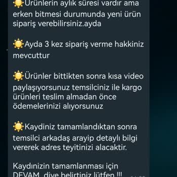 Evde Ekişi Paketleme İznim Dahilinde Olmayan İşlem Sorumluluk Reddi