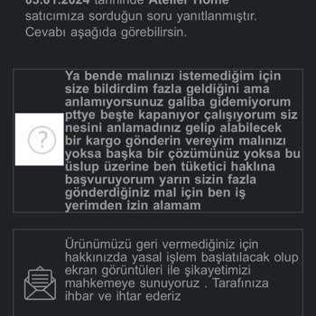 Trendyol Atelier Home Mağduriyeti
