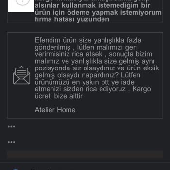 Trendyol Atelier Home Mağduriyeti