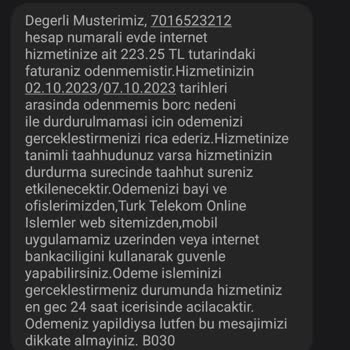 Türk Telekom TTNET Yasal Olmayan Cayma Bedeli Hat Açma Kapama Bedeli.