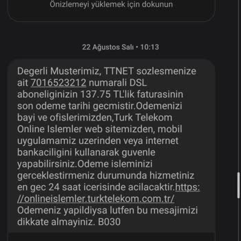 Türk Telekom TTNET Yasal Olmayan Cayma Bedeli Hat Açma Kapama Bedeli.