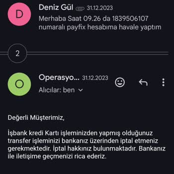 İş Bankası Kredi Kartımdan Havale Edilemeyen Tutarı İade Etmiyor
