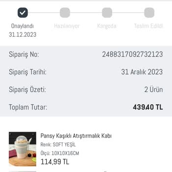 Madame Coco Online Siteden Verilen Siparişin Kargolanmama Sorunu