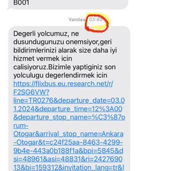 Kamil Koç Gece Yarısı Mesaj Gönderiyor