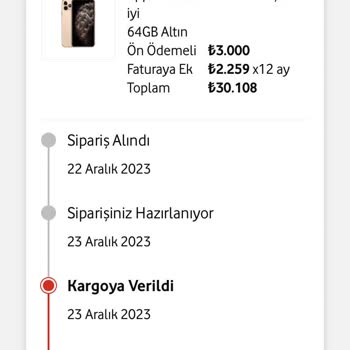 Vodafone Yenilenmiş Cihaz Aldım
