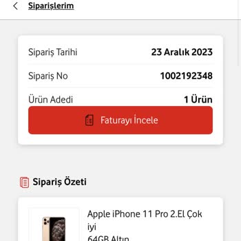 Vodafone Yenilenmiş Cihaz Aldım