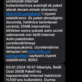 Vodafone Tarife Değişikliği Sıkıntısı