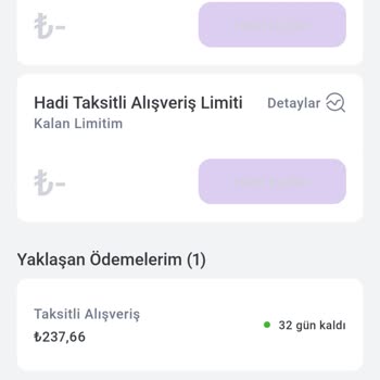 Hadi TOM Pay Hadi Kredi Limiti