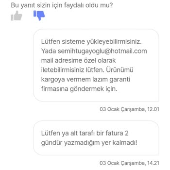 Hepsiburada'nın Yapmış Olduğum Fatura Talebimi 1 Hafta Sallaması!