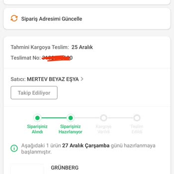 Trendyol Siparişimin Elime Ulaşmaması