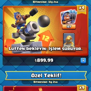Google Play Clash Royale İşlem Sürüyor Hatası