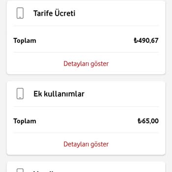 Vodafone Faturam Fazla Geldi