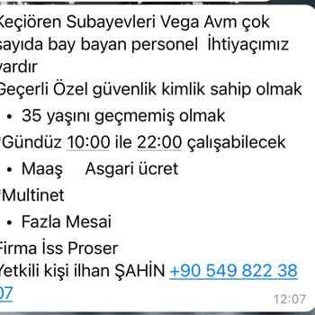 ISS Türkiye Keçiören Vega AVM