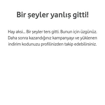 Vodafone Hediye Çarkı Sorunu