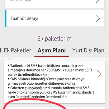 Vodafone Mobil Operatörünün Ek Paket Ücretlendirme Sorunu
