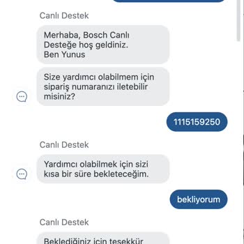 Bosch Ürün Gönderilmiyor, Haber Verilmiyor