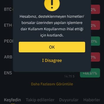 Binance 450$ Ve Hesabıma Bloke Koydu