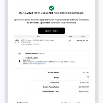 Media Markt'ın Haksız Sipariş İptali