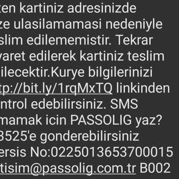 Passolig Kart Teslim Edilmemesi