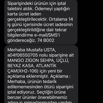 Vivense Siparişten 2 Ay Sonra Tedarik Bahanesiyle Ürün İptali!