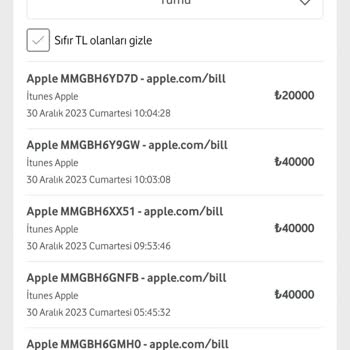 Apple.com Fatura Şikayeti