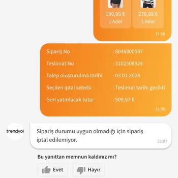 Trendyol Man Siparişi Kargolamıyor Ve Paramı İade Etmiyor