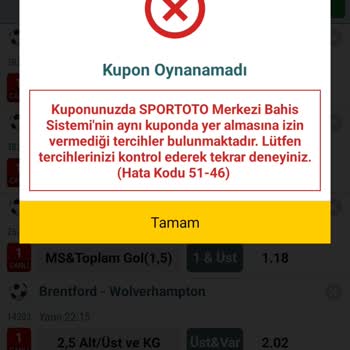 51 46 Hata Kodu Nesine