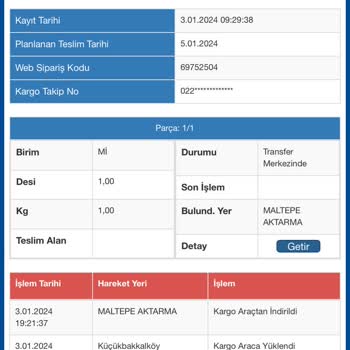 Sürat Kargo Maltepe Aktarma Sorunu