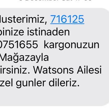 Watsons Ücret İadem Yapılmıyor