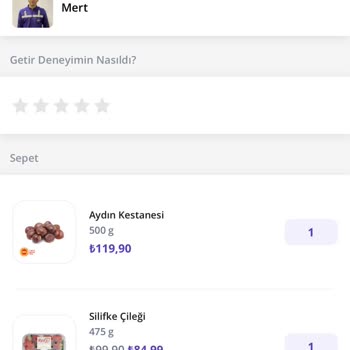 Getirden Eksik Gramajlı Ürün