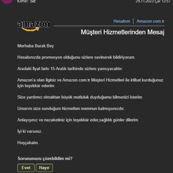 Amazon Çevrimiçi Alışveriş Sitesinde Yaşanan İade Sorunu