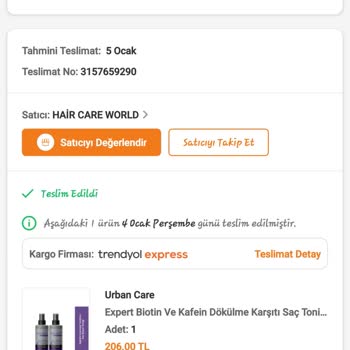 Trendyol Farklı Kokan Toniğin Kontrolü