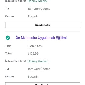 Udemy Akademi Ücret İadesi Yapılmıyor