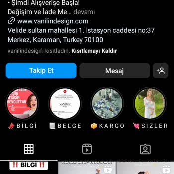 Vanilin Design Sayfasının Kapatılmasını İstiyorum