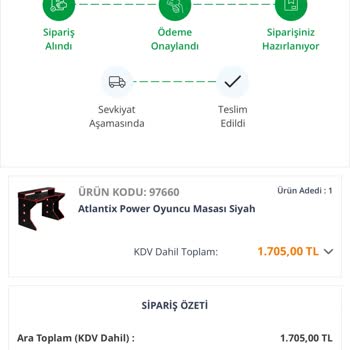 Avansas Sipariş Ve Sevkiyat