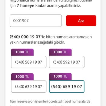 Vodafone Özel Numara Hizmetindeki Fiyat Artışı Şikayeti