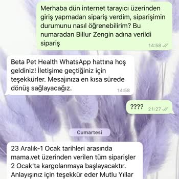 Mama.vet Mama. Vet Kargo Ve İletişim Sorunu