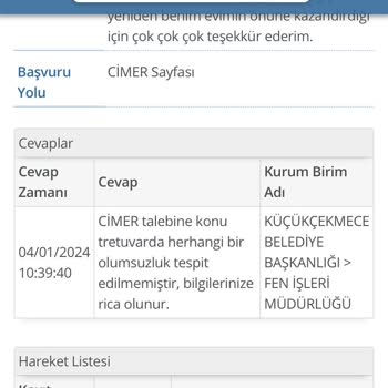 Küçükçekmece Belediyesi'nin Kötü Hizmeti