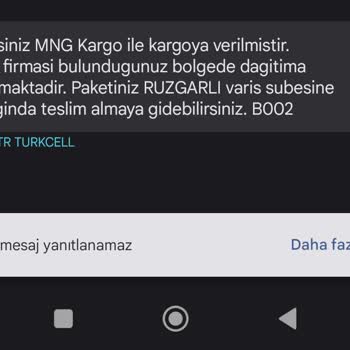 MNG Kargo Şubeden Gelip Almamı İstenen Kargo