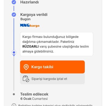 MNG Kargo Şubeden Gelip Almamı İstenen Kargo