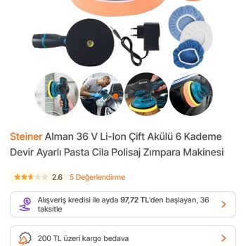 hepsiJET Hepsiburada Steiner Marka Zımpara