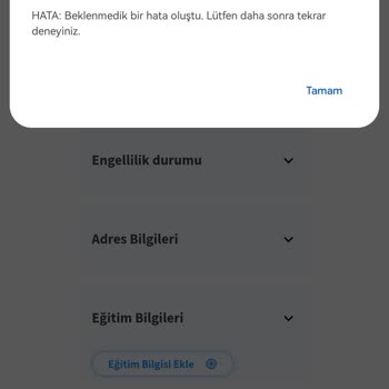 Kariyer. İbb Hata Tekrar Deneyiniz Uyarısı