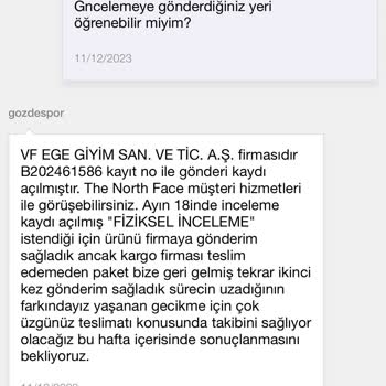 The North Face Ayakkabı Fermuarı Sorunu Ve İletişim Zorlukları