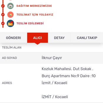 KARGOMsende Kargo Adres Bahanesiyle Gelmedi.