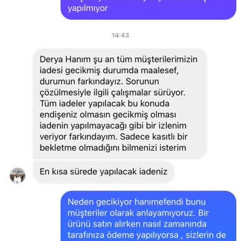 Tuba Butik Kalitesiz Ürün Ve İade Sorunu