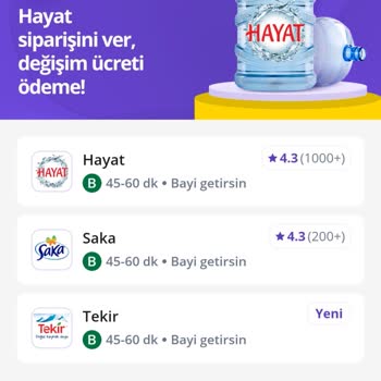 Getir Danone Hayat İçecek Yanıltıcı Reklam