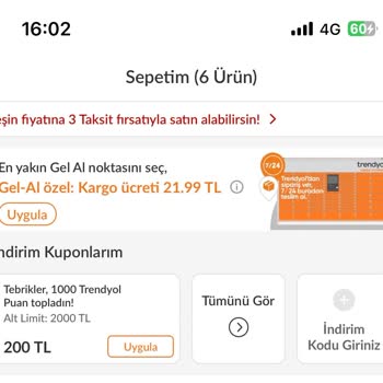 Trendyol Kuponumun Alt Limiti Değiştirildi