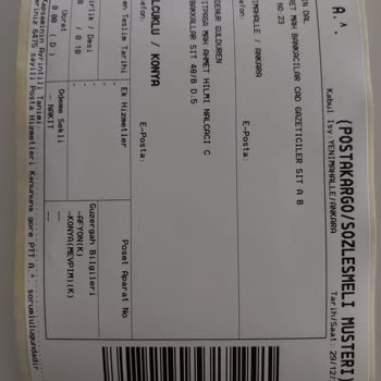 PTT Kargo Dağıtım Evde Yok.