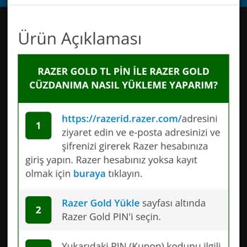 Playstore.com Razer Gold Kodu Aktarılmadı!